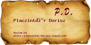 Placzintár Dorisz névjegykártya